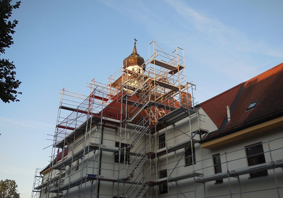 Abbildung Gerüstbau Rathaus Johanneskirchen