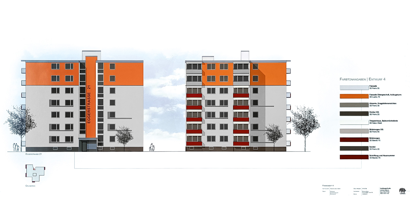 Detailansicht Fassadenzeichnung